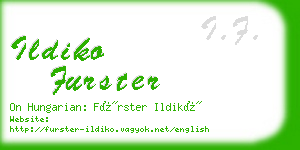 ildiko furster business card